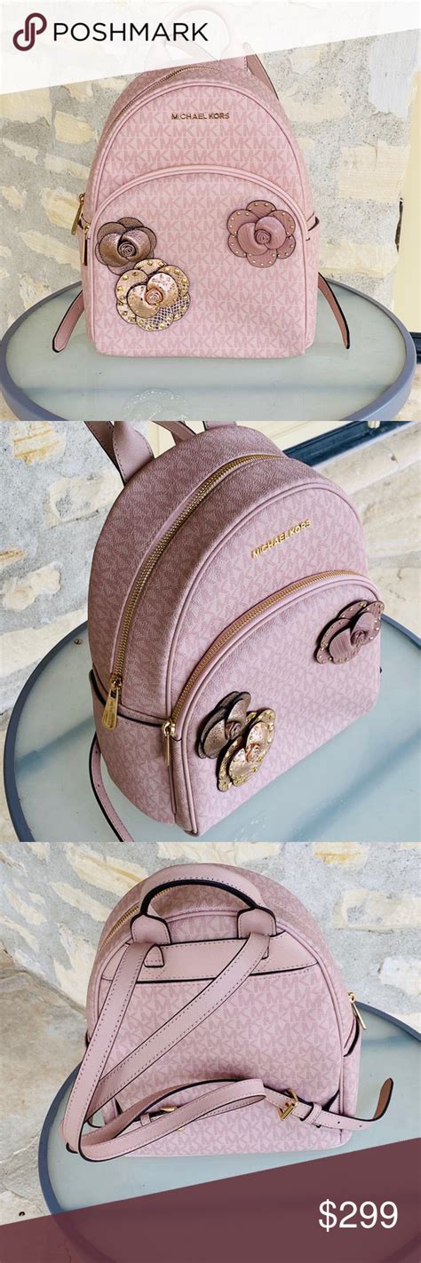 michael kors abbey peach floral|Authentic Michael Kors Abbey Large Backpack Peach Pink Floral.